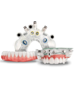 3D render of guided dental implant surgery technology